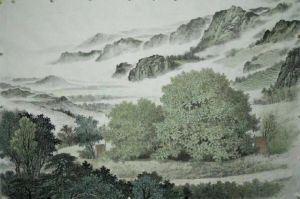 山水画家赵渭桐作品《茶皇茶后》