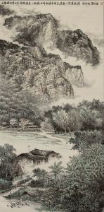 山水画家赵渭桐作品《世外桃源》
