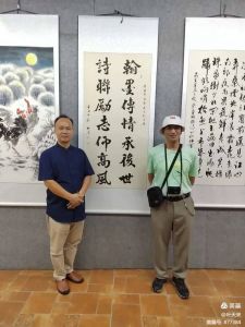 叶天来与王祖宏在书画展