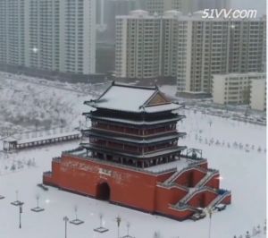 钟鼓楼雪景
