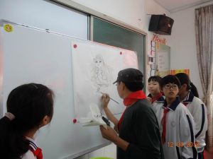 维新小学广州书画交流活动