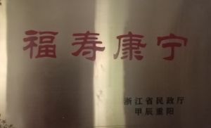 浙江省民政厅颁发