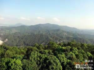 水濂山（前）望大岭山（后）与莲花山（左上）