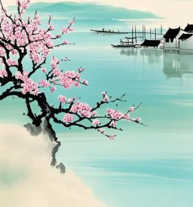 繁华次第春风里，独醉悠然杏雨中
