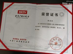 《我爱你，柱山》斩获全国金奖证书